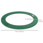 HOMCOM 10' Trampoline Pad - Green-Quality and safety cover made of 500D Plastic on the top and 128g/㎡ PE on the bottom