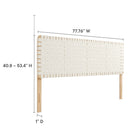 Modway Sparta Weave Vegan Leather King Headboard - Natural Beige-7