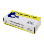 Cure Guard Vinyl Powder-Free Disposable Gloves - Clear - Medium - 100 Pack-Medium