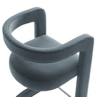Modway Winslow Performance Velvet Bar Stool - Cadet Blue-8