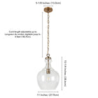 Hudson&Canal Verona 11" Wide Pendant with Glass Shade - Brass/Seeded-Clean with a soft, dry cloth and no harsh chemicals or abrasive cleaning materials