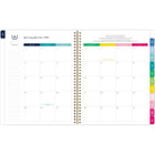 AT-A-GLANCE - Agenda hebdomadaire/mensuel bande joyeuse Emily Ley Simplified 2026 - 11 po H x 8 3/8 po l - multicoloure - bilingue-Un mois sur deux pages comprenant des blocs quotidiens non lignés, une section de tâches lignée, un « conseil de simplicité » pour vous aider à planifier et des onglets pour une navigation facile