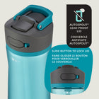 Contigo Ashland Water Bottle - 24 oz - Juniper-Integrated carry handle makes it more comfortable to take the bottle on the go