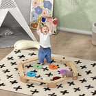 Qaba Kids Wooden Balance Beam for Indoor Outdoor - Multicoloured - Set of 6-Can be placed in various shapes to have played 