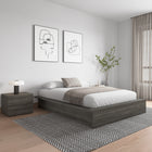 Nexera James Platform Bed - Queen Size - Grey Oak-No Box Spring Needed: Compatible with your preferred mattress (sold separately), includes reliable center supports