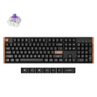 Keychron - K10 HE Interrupteur interchangeable RGB rétroéclairé châssis en aluminium - Interrupteur Nebula - Noir (Édition Spéciale)-Cadre en bois haut de gamme apportant une apparence chaleureuse, élégante et distinctive