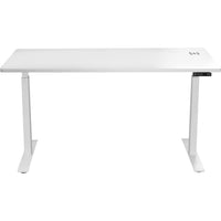 Motionwise 60" Electric Height Adjustable Standing Desk - White-One desktop built-in Wireless Charger
