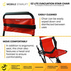 Mobile StairLift EZ LITE Evacuation Chair - Assorted Colours-Anti-slip rubber tracks and dual-locking safety wheels enhance stability during use