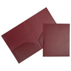 JAM Paper - Chemises scolaires à deux pochettes en plastique robuste - bordeaux - Paquet de 6-Couleur violet