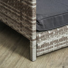 PawHut Wicker Dog House with Removable Cushion - Dark Grey-Soft padded cushion is included for extra comfort 
