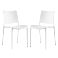 Modway Hipster Dining Side Chair - White - 2 Pack-Modern dining side chair