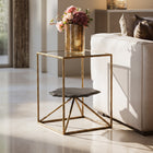 Zuo Ranol Side Table - Brass-Maximum Weight Capacity: 20