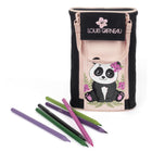 Louis Garneau Pencil Case with 2 Zippers - Panda-Polyester 600D