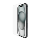 Belkin - Protecteur d’écran Belkin pour iPhone 16/iPhone 15/iPhone 14 Pro en verre trempé traité antimicrobien -  transparent-Défense avancée contre les rayures. Protégez votre nouvel iPhone avec un verre trempé japonais fin et de haute qualité. Des tests rigoureux prouvent que l’écran a une dureté de 9H**, ce qui représente le plus haut niveau de protection disponible sur le marché contre les rayures.