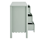 Modway Emmeline Scalloped 6-Drawer Dresser - Sage-7
