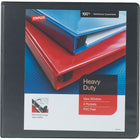Staples 3" 3-Ring Heavy-Duty View Binder - Black-Back-mounted rings allow pages to lie flat