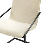 Modway Pitch Upholstered Fabric Dining Armchair - Black/Beige - 2 Pack-8