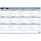 Day-Timer - Planificateur mural flexible effaçable vertical/horizontal 2026 - 23 7/8 po H x 36 po l - bleu - bilingue-Format des pages : 23 7/8 po H x 36 po l