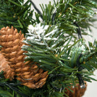 HOMCOM 7.5' Pre-Lit Snow-Flocked Skinny Artificial Christmas Tree - Green-The tree is designed with hinge construction and sectional design, allowing for quick and easy setup with branches that open automatically 