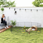 PawHut - Parc d’exercice pliable en métal pour animaux, enclos pour chien/chiot, 12 panneaux-Porte à double verrouillage pour une entrée/sortie pratique et une sécurité optimale 
