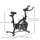 Soozier Exercise Bike - Stationary Bike with LCD Display-6-level adjustable seat and handlebar height with forward/backward seat adjustment for a customized fit 