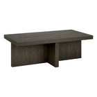 Hudson&Canal Elna 44"W Rectangular Coffee Table - Alder Brown-A contemporary Scandinavian design for your living room, den, and more