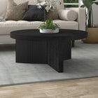 Hudson&Canal Holm 36"W Round Coffee Table - Black Grain-Clean with a soft, dry cloth and no harsh chemicals or abrasive cleaning materials