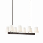 Modway Enthrall 8-Light Chandelier - White/Brass-ETL Listed for Damp Locations