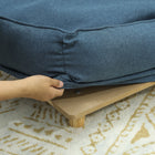 PawHut Elevated Washable Large Dog Sofa - Dark Blue-Non-slip foot pads offer stability and floor protection 