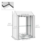 Outsunny - Serre mini à 3 niveaux avec housse en plastique et cadre en acier, transparent-La housse en PE est résistante aux UV et aux déchirures pour une protection et une durabilité accrues  
