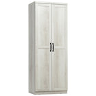 HOMCOM 63" H Kitchen Pantry Cabinet with Doors and Adjustable Shelves - Distressed White-5-tier shelf provides lots of space for pots and pans, dry goods or appliances 