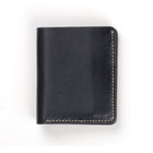 Decent Living - Portefeuille fin à deux volets en cuir - Noir-Matière : 100 % cuir véritable pleine fleur pour une qualité durable