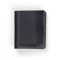 Decent Living - Portefeuille fin à deux volets en cuir - Noir-Matière : 100 % cuir véritable pleine fleur pour une qualité durable