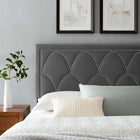 Modway Greta Performance Velvet Twin Headboard - Charcoal-3 Mounting Positions