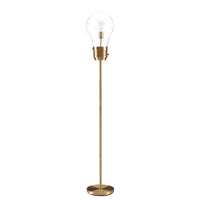 Monarch Specialties - 9682 71"H Lampadaire - Métal En Laiton/Contemporain-Apportez une touche décorative raffinée à votre intérieur avec ce lampadaire de 71 po, doté d'une finition en métal laiton antique élégante et d'un design minimaliste à ampoule apparente