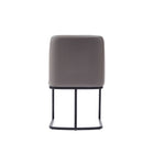 Manhattan Comfort - Lot de 2 chaises de salle à manger modernes Serena 23,62 po en similicuir gris-Livré chez vous entièrement assemblé Aucun assemblage requis