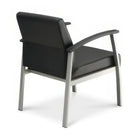 TygerClaw Low Back Ergonomic Guest Chair with Armrests-The elegant black and silver design elevates any office or waiting area