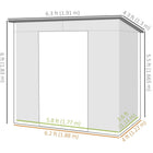 Outsunny - Abri de jardin en métal galvanisé 6 x 4 pieds avec 2 évents-Deux fentes de ventilation permettent à l'air frais d'entrer
