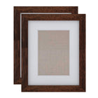 Decent Living - Cadre photo en bois massif - Couleur noyer - 8x10pouce - Paquet de 2-Bois massif 100 % naturel (Okan/Teck)