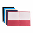 Staples Twin-Pocket Portfolio - 5-Colour - 10 Pack-Business card holder in inside front pocket