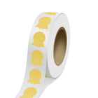 JAM Paper Standard Label Rolls - Ribbon Shaped - 1 5/8 x 2 - Gold Matte Foil - 125 Labels/Roll-Colour: Durable Gold Matte Foil | Make your mail stand out with colourful shipping address labels.