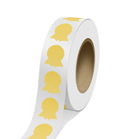 JAM Paper Standard Label Rolls - Ribbon Shaped - 1 5/8 x 2 - Gold Matte Foil - 125 Labels/Roll-Colour: Durable Gold Matte Foil | Make your mail stand out with colourful shipping address labels.