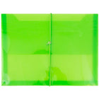 JAM Paper Plastic Envelopes with 2.63 Expansion, Elastic Closure, Letter Booklet, 9.75 x 13, Lime Green, 12 Pack (218E25lig)-Size: 9.75" x 13" x 2.63"