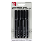 TRU RED Permanent Markers - Fine Tip - Black - 5 Pack-Marks most surfaces easily and resists fading
