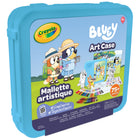 Crayola Bluey Art Case-Bluey character standees & stickers: bring bluey and friends to life with 3 character standees and decorate your creations with 2 fun bluey sticker sheets
