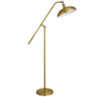 Hudson&Canal Devon Boom Arm Floor Lamp with Metal Shade - Brass/Brass-Modern and contemporary design for your living room, office space, bedroom, or reading nook