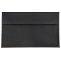 JAM Paper A9 Invitation Envelopes - 5.75 x 8.75 - Black Linen - 50 Pack-Envelope Features: Straight gummed flap closure, high quality linen paper finish, made with 30% recycled materials
