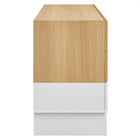 Modway Nolia 6-Drawer Color Block Dresser - Oak White-Block Leg Platform Base