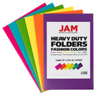 JAM Paper - Chemises de présentation Legal en plastique robuste à 2 pochettes - couleurs tendance assorties - Paquet de 6-Taille : 9 x 14,5 pouces | Convient facilement aux documents A4