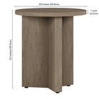 Hudson&Canal Anders 20"W Round Side Table - Antiqued Grey Oak-Nail-in feet with protective felt pads for floor safety